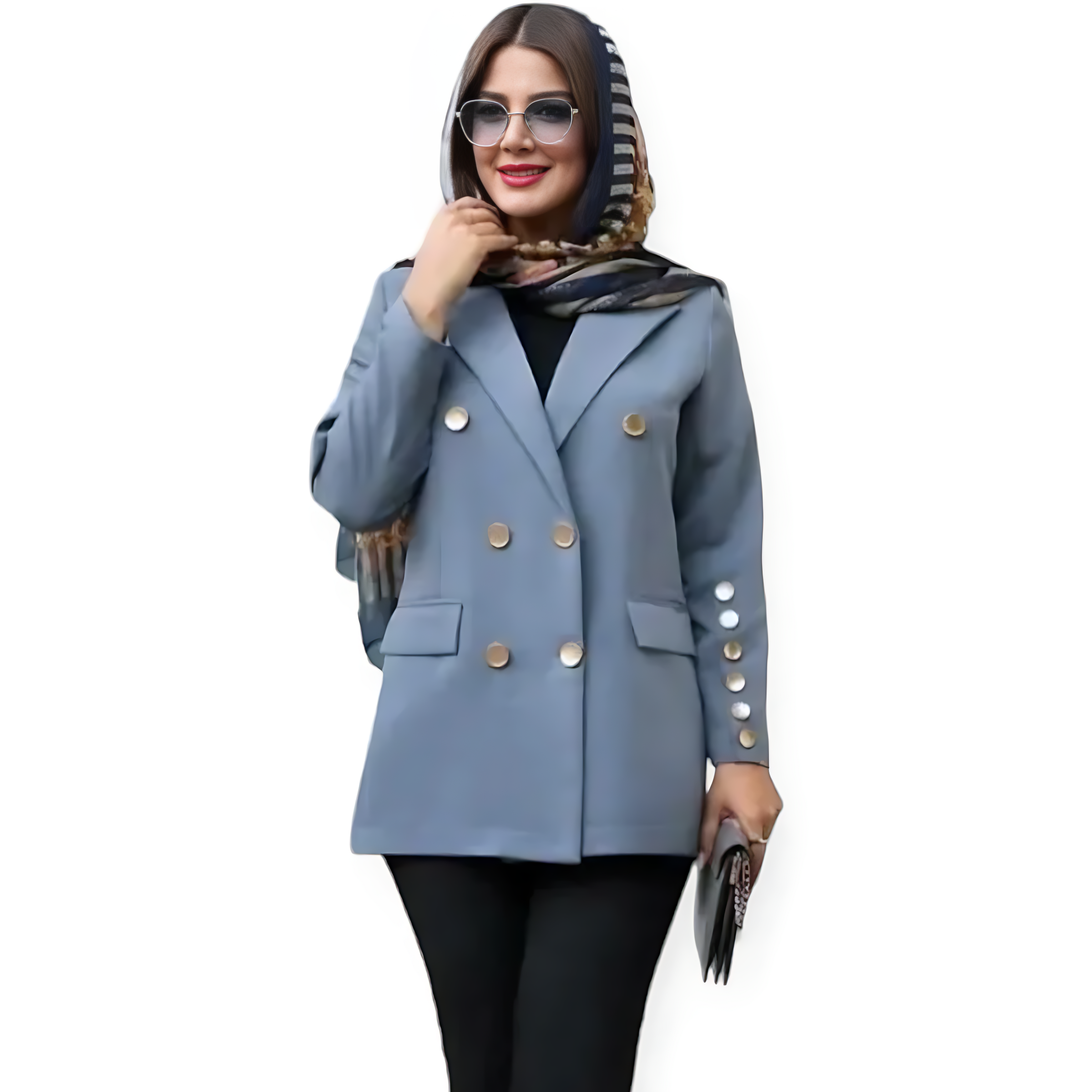 مانتو کت زنانه مجلسی کرپ مازراتی
