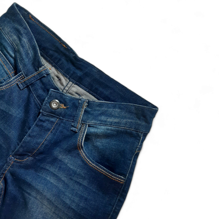 شلوار لی نیم بگ دخترانه آبی مناسب تمام فصول