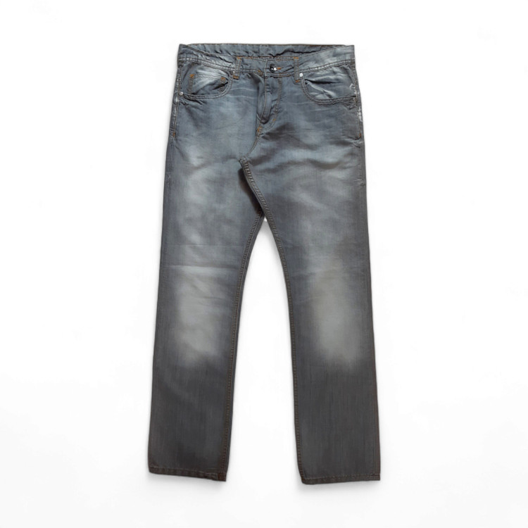 شلوار لی نیم بگ زنانه دودی روشن مناسب تابستان