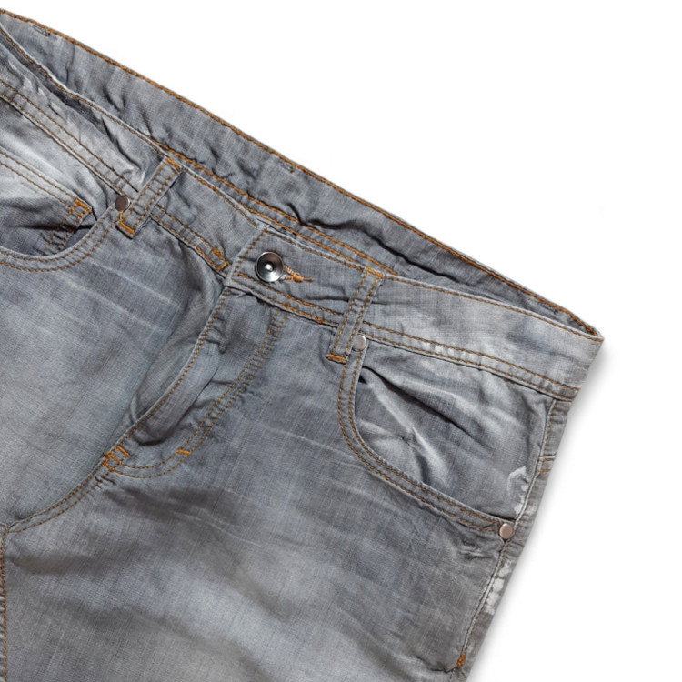 شلوار لی زنانه سبک دودی روشن Karaman مدل نیم بگ