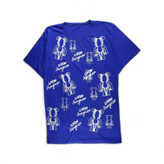 تیشرت زنانه آبی طرح خرسی با استایل راحت