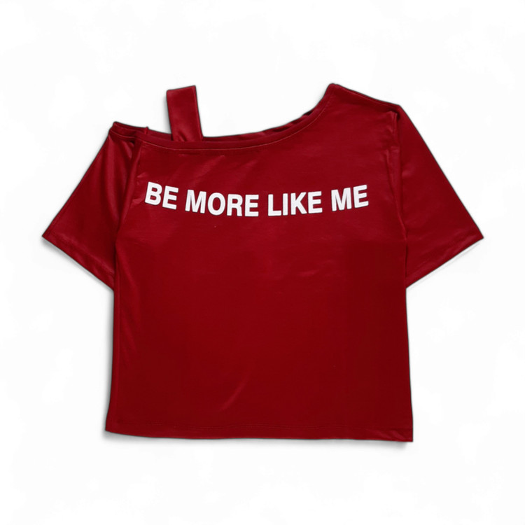 کراپ رومی زنانه قرمز نخ پنبه