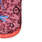 بلوز زنانه سایز بزرگ آستین بلند خنک رنگ گلبهی نمای بغل