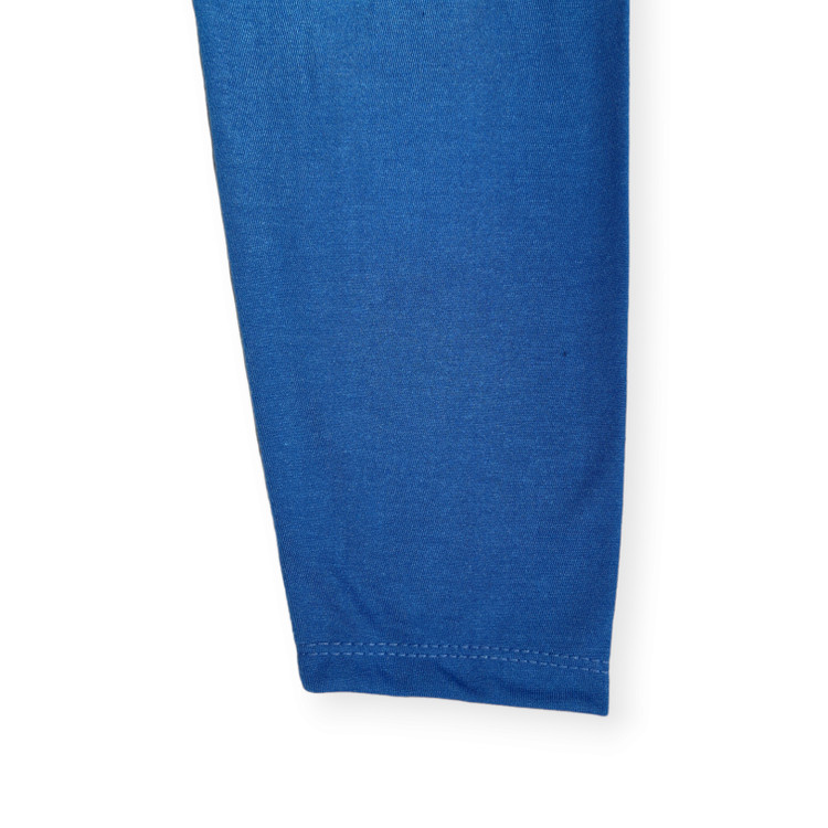 بلوز زنانه نگین دار آبی سایز بزرگ مدل کیمونو با طرح چنل نمای جلو