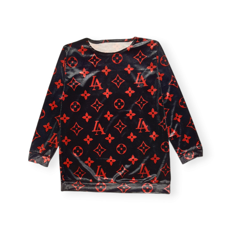 استایل پاییزه با بلوز مخمل فری سایز زنانه