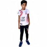 ست خنک تابستانی بچگانه سفید مشکی اورجینال ترک