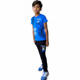 ست اسپرت کودکانه آبی و مشکی مناسب بهار و تابستان