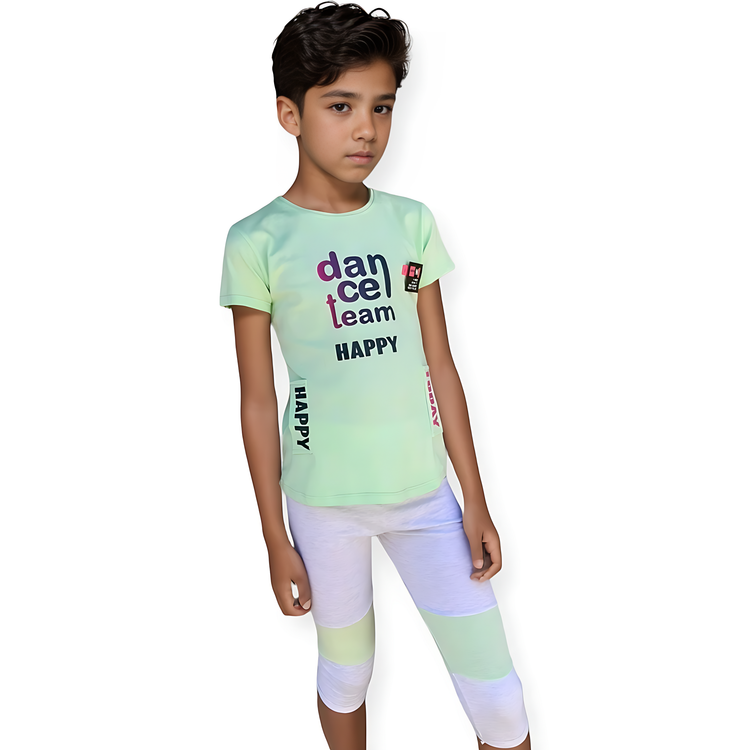 ست تیشرت و شلوارک پسرانه سبز برند Bebisim مناسب تابستان
