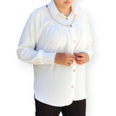 شومیز سفید زنانه مجلسی برند Miss Iklimm – تصویر کامل لباس روی زمینه سفید