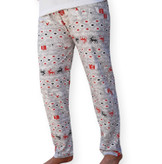 شلوار راحتی زنانه طوسی طرح گوزن کریسمس نمای جلو