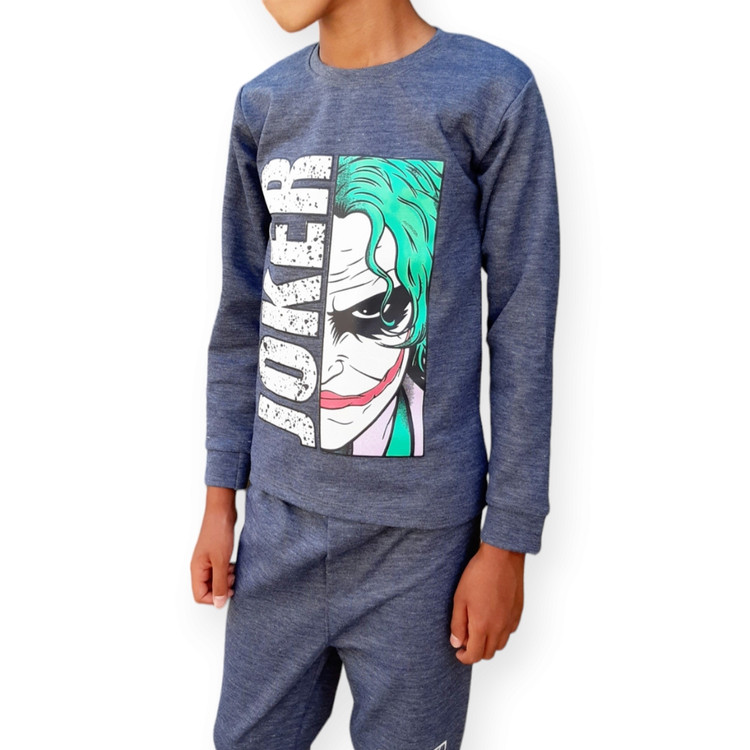 بلوز پسرانه طرح جوکر سهبعدی – نمای نزدیک از چاپ