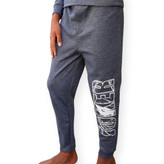 شلوار پسرانه راحتی رنگ دودی ست جوکر با پارچه ملانژ پنبهای نرم و کشدار مناسب بازی و فعالیت کودک