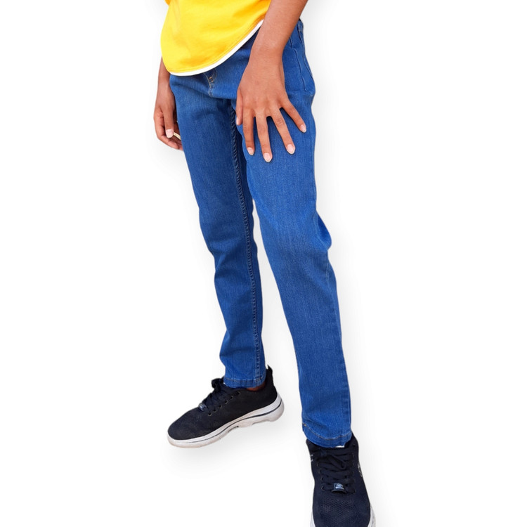 شلوار جین ترک پسرانه سایز ۱۲ تا ۱۴ سال مدل نیم بگ