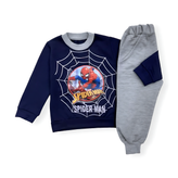 ست بلوز و شلوار پسرانه سورمهای طرح مرد عنکبوتی سهبعدی