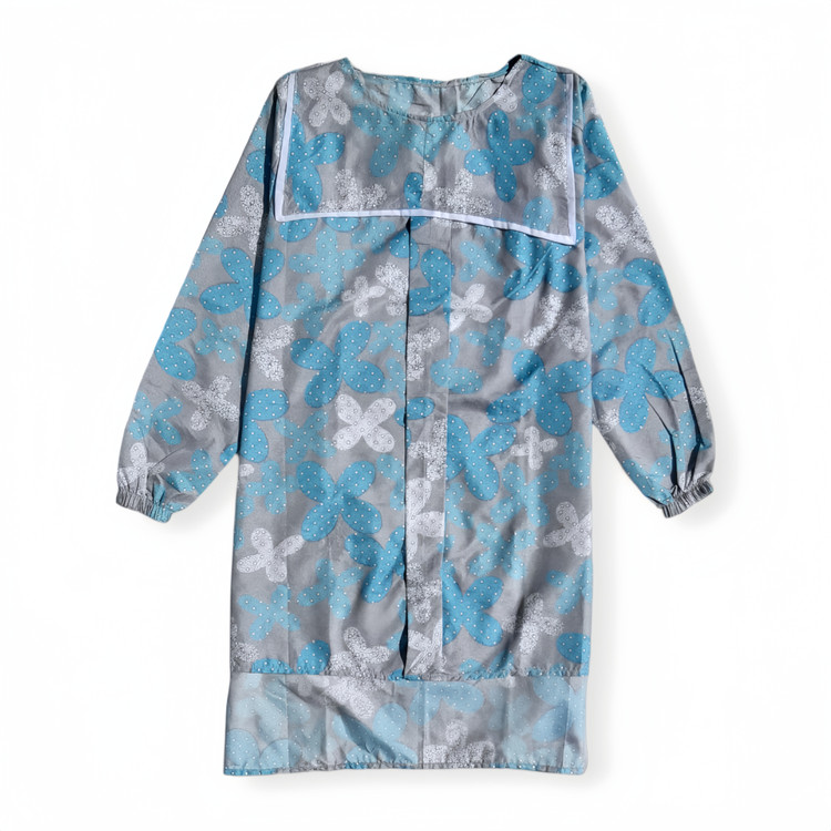 شومیز زنانه طرحدار طوسی روشن – پارچه نخی، مناسب فصل گرما