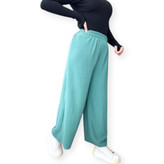 شلوار زنانه بگ ابروبادی رنگ سبز دودی استایل تابستانی