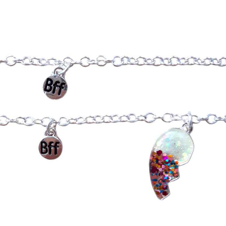 گردنبند دوستی شیک نقرهای مدل رولو مخصوص دوستان صمیمی