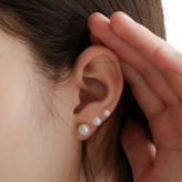 ست گوشواره زنانه مرواریدی سفید سبک و مناسب مهمانی و روزمره