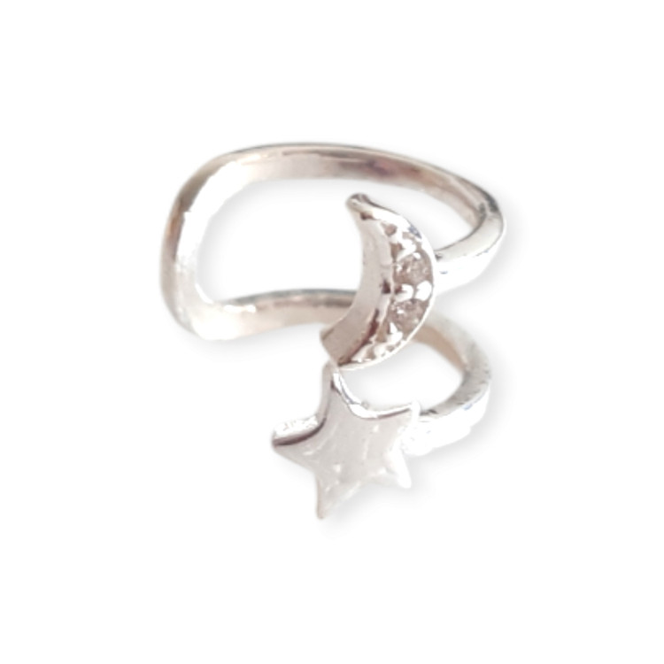 گوشواره ایرکرافت بدون سوراخ زنانه مدل جواهری