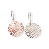 تصویر گوشواره استیل زنانه آویزی رنگی با طراحی خاص و ساده ماندالا