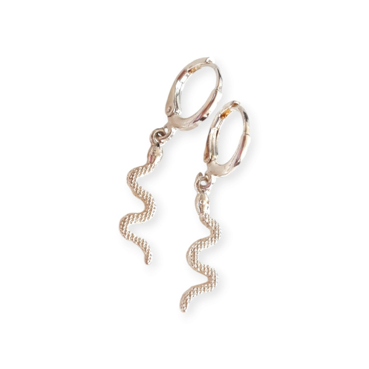 گوشواره فانتزی طرح مار خاص و زیبا