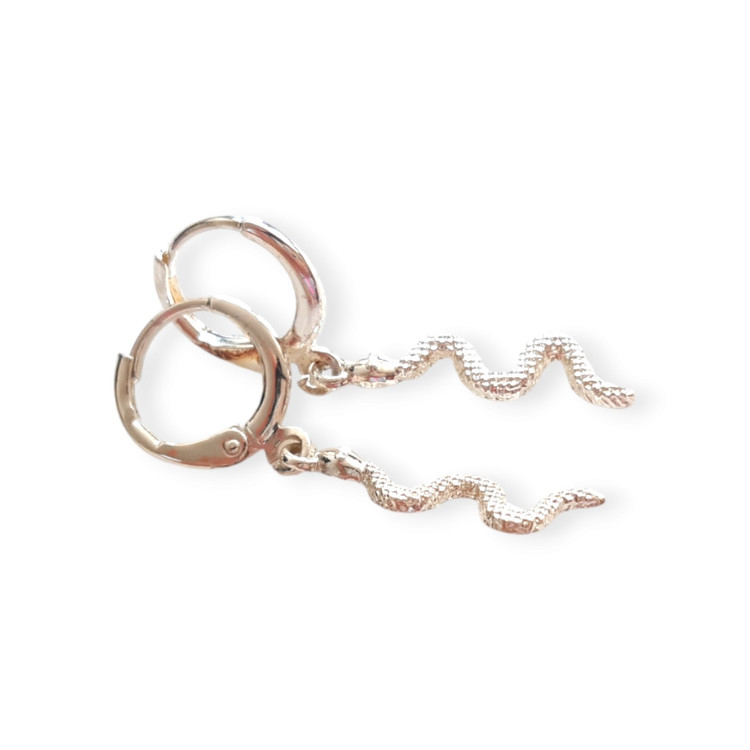 ست گوشواره زنانه استیل حلقهای با آویز مار برند Six