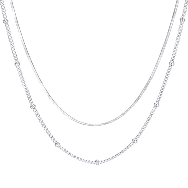 ست گردنبند زنانه استیل نقرهای برند Six اورجینال چین