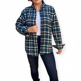 شومیز پشمی سبز زنانه با تنخور آزاد و استایل شیک اسپرت