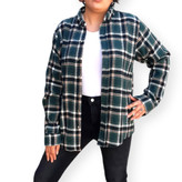 شومیز زنانه پاییزه و زمستانی Jojo با طرح کلاسیک چهارخانه