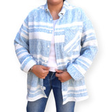 نمای جلو شومیز زنانه ترک Kaşiff – کنفی ۱۰۰٪ کتان با استایل آزاد