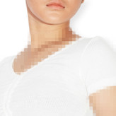 کراپ سفید یقه هفت با دوخت تمیز و کشسانی عالی