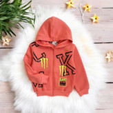 سویشرت پسرانه اسپرت رنگ آجری با چاپ گرافیکی برند CMK