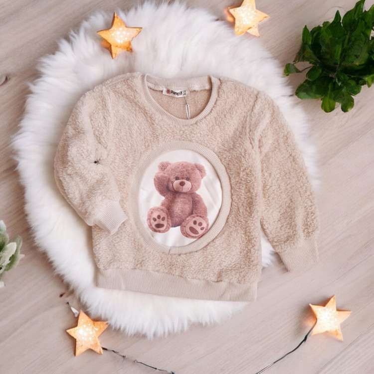 لباس تدی گرم کودکانه از جنس پشمی لطیف و ضدحساسیت