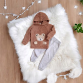 لباس بچگانه گرم زمستانی شامل هودی تدی و شلوار دورس ترک