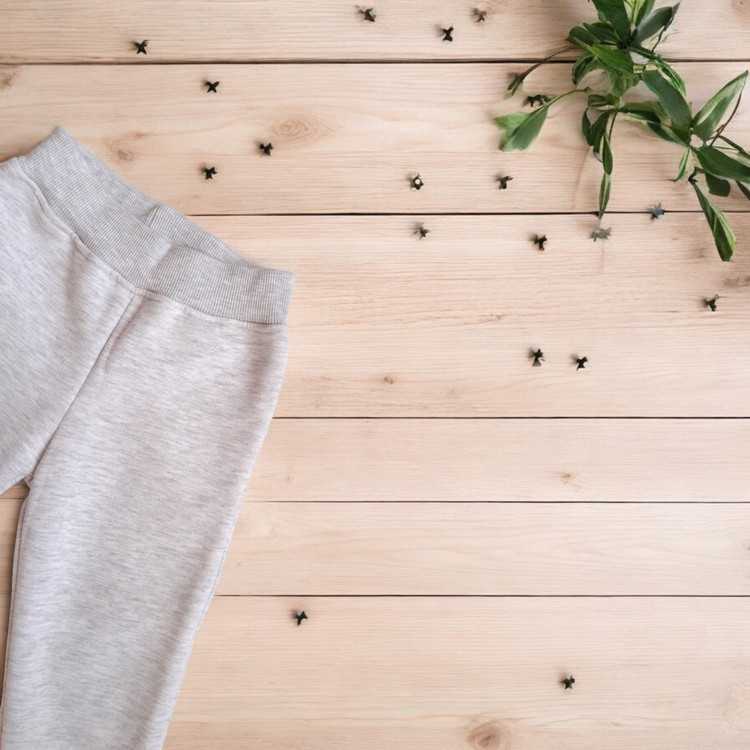 شلوار دورس بچگانه طوسی روشن داخل پنبهای اسپرت و راحت