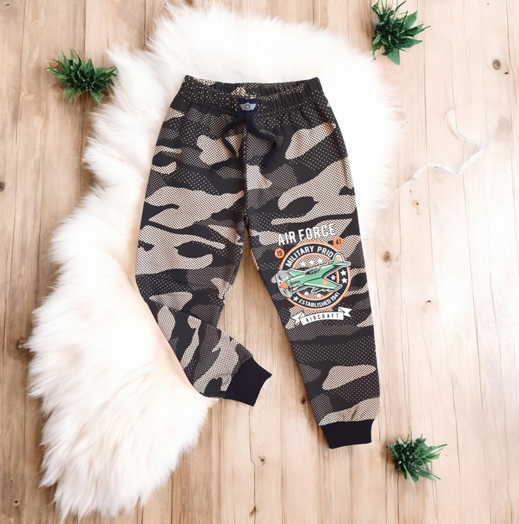 شلوار اسلش ارتشی سبز پسرانه با کمر کشی راحت