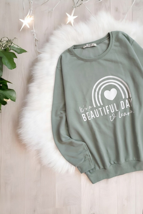 بلوز سبز دریایی زنانه راحت و لطیف مناسب فصل سرد