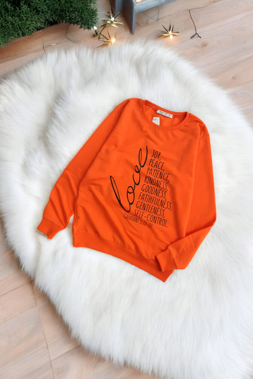 بلوز نارنجی آستین بلند زنانه E.M.R برای بهار و پاییز