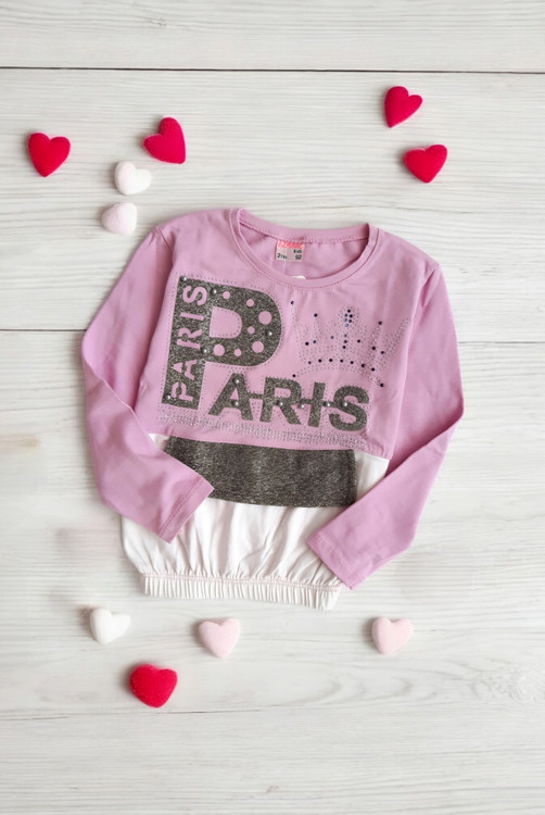 بلوز آستینبلند یاسی لطیف با طراحی شیک دخترانه برند ترک Özmiraç