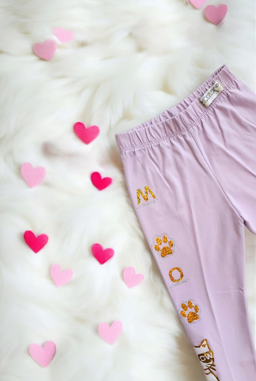 لگ دخترانه شیک یاسی برند Canix با طرح گربه طلایی