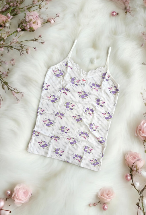 تاپ تابستانی یقه هفت کرم زنانه ترک شیک و راحت مناسب تمام فصول