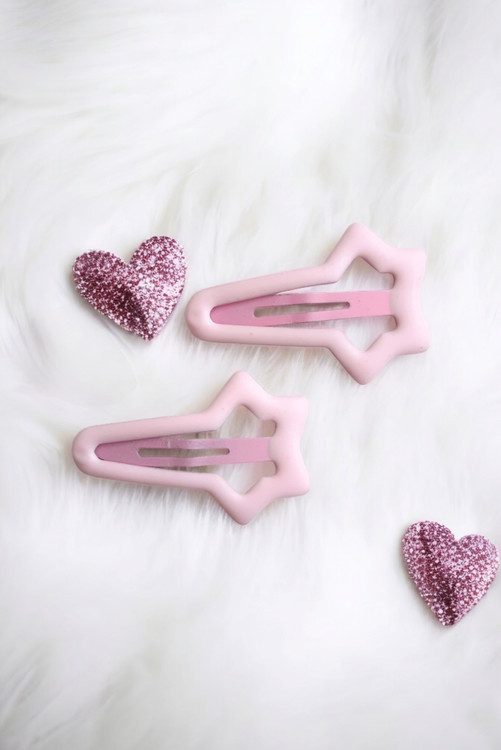 گیره مو سر فانتزی طرح ستاره، سنجاق فلزی پاستیلی