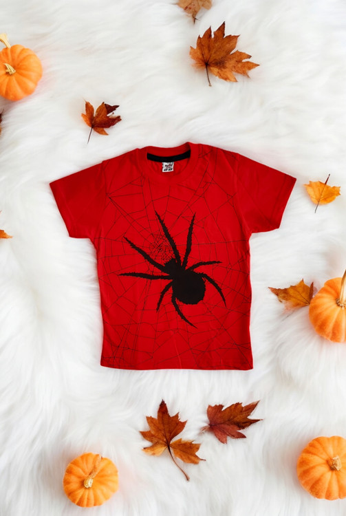 لباس راحتی پسرانه تابستانی قرمز طرح مرد عنکبوتی
