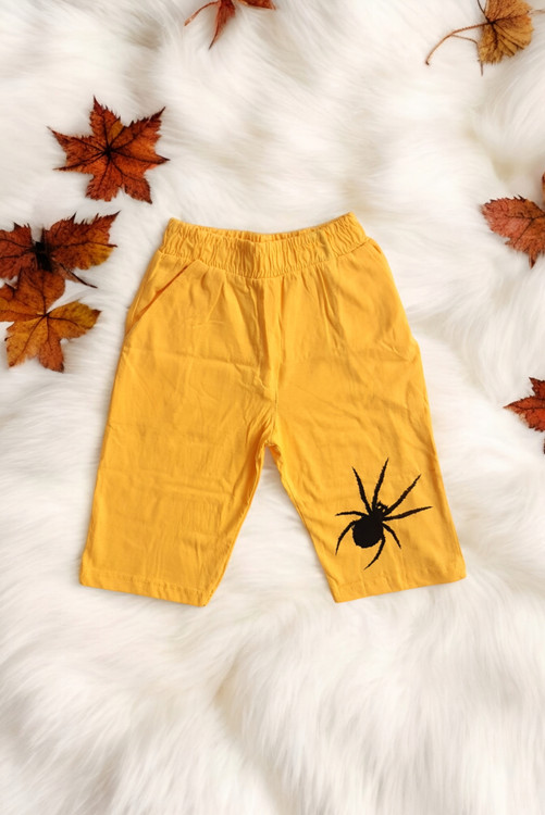 شلوارک پسرانه زرد ست تیشرت مرد عنکبوتی
