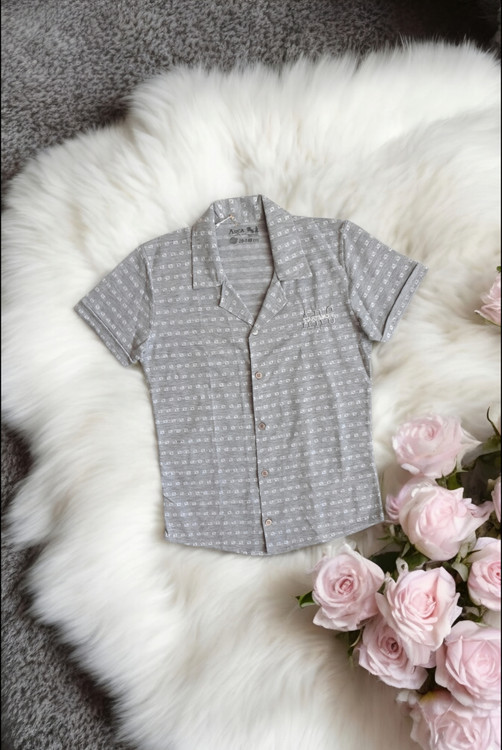 لباس پسرانه شیک و رسمی تابستانی ترک – پارچه پنبهای طوسی