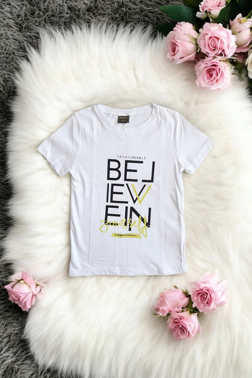 تیشرت سفید پسرانه ساده و لطیف مناسب ست مجلسی کودک