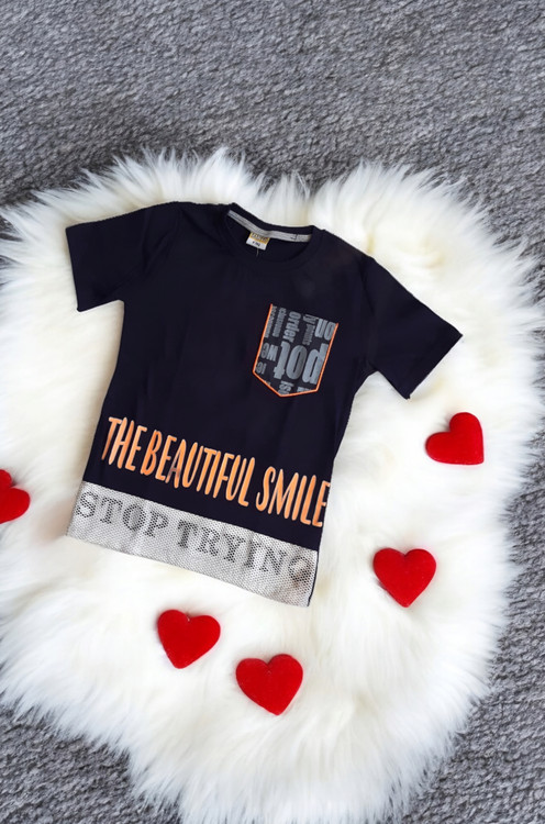 تیشرت سورمهای و شلوارک طوسی پسرانه خنک Babitto