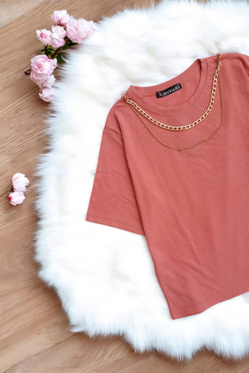 لباس زنانه شیک ترک مدل کراپ مجلسی صورتی