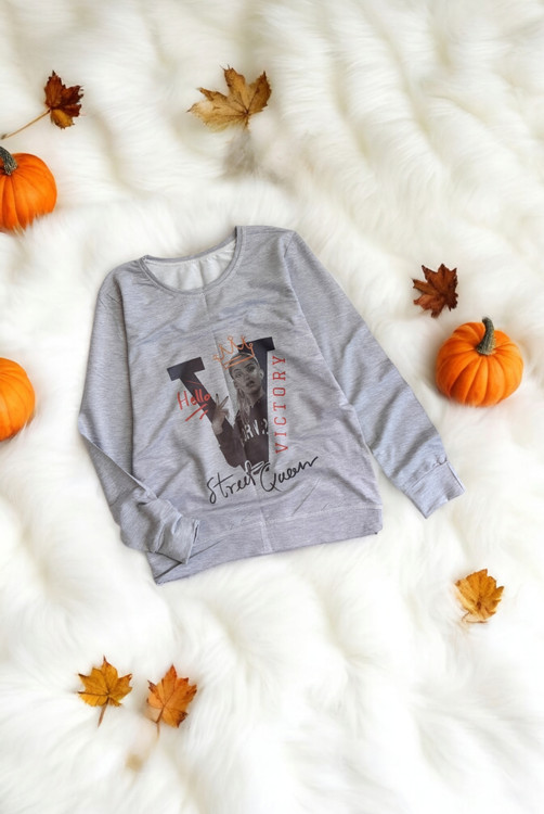 لباس زنانه زمستانی رنگ طوسی با طراحی ساده و راحت ساخت ایران