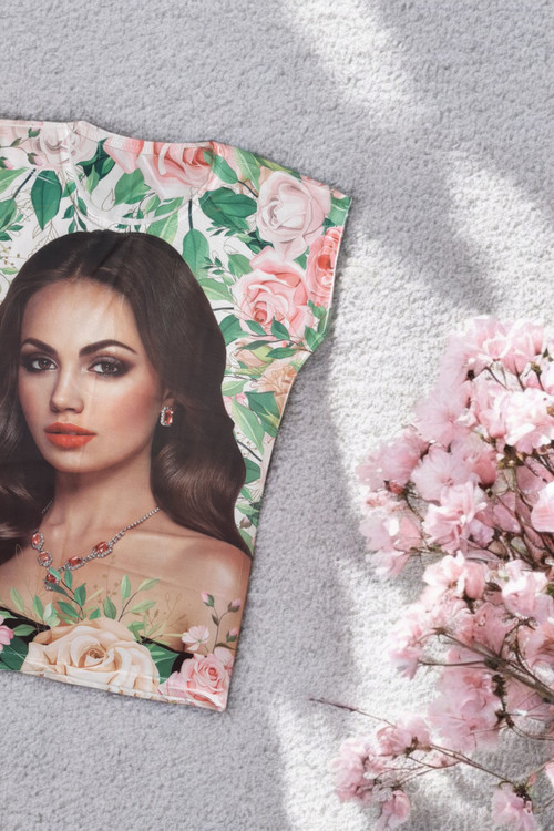 تاپ بدون آستین زنانه طرح خاص سبز